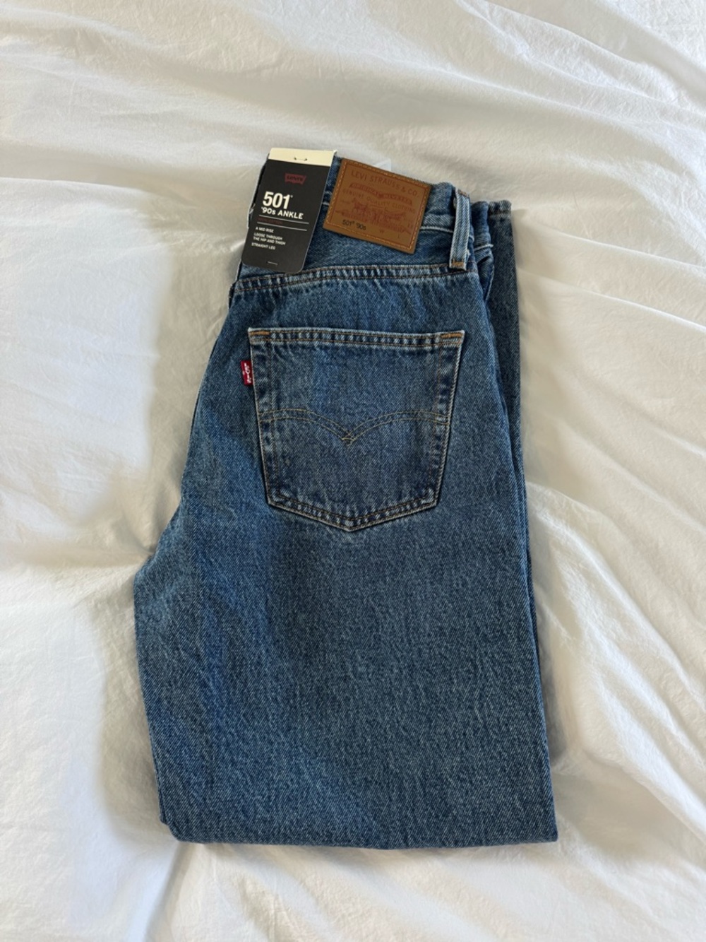 Levi's 501® Straight Leg Jeans — Dark Blue Denim